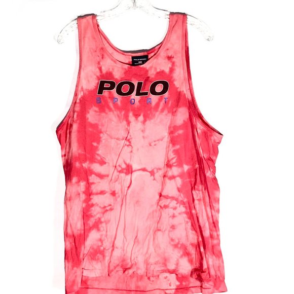 Polo Ralph Lauren Other - POLO Custom T Shirt Red Acid Wash Basketball Large
